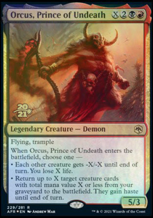 Orcus, Prince of Undeath [Dungeons & Dragons: Adventures in the Forgotten Realms Prerelease Promos] | Deep Dive Games St. Marys