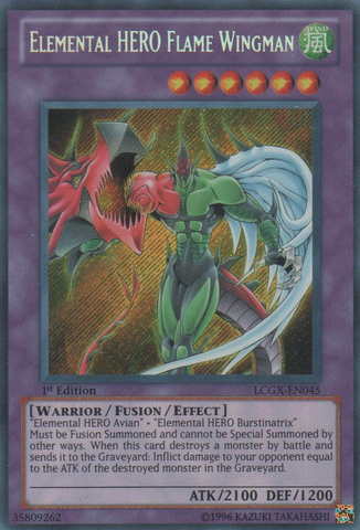 Elemental HERO Flame Wingman [LCGX-EN045] Secret Rare | Deep Dive Games St. Marys