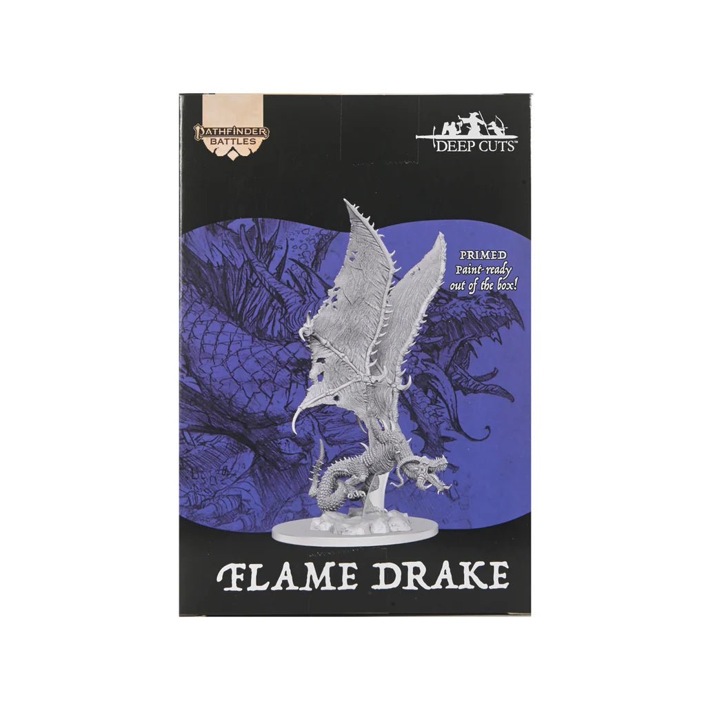 Pathfinder Deep Cuts Unpainted Miniatures: W21 Flame Drake | Deep Dive Games St. Marys