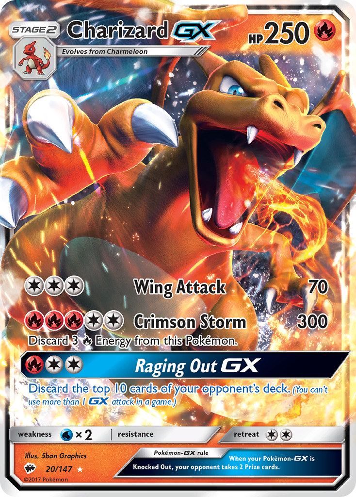 Charizard GX (20/147) [Sun & Moon: Burning Shadows] | Deep Dive Games St. Marys