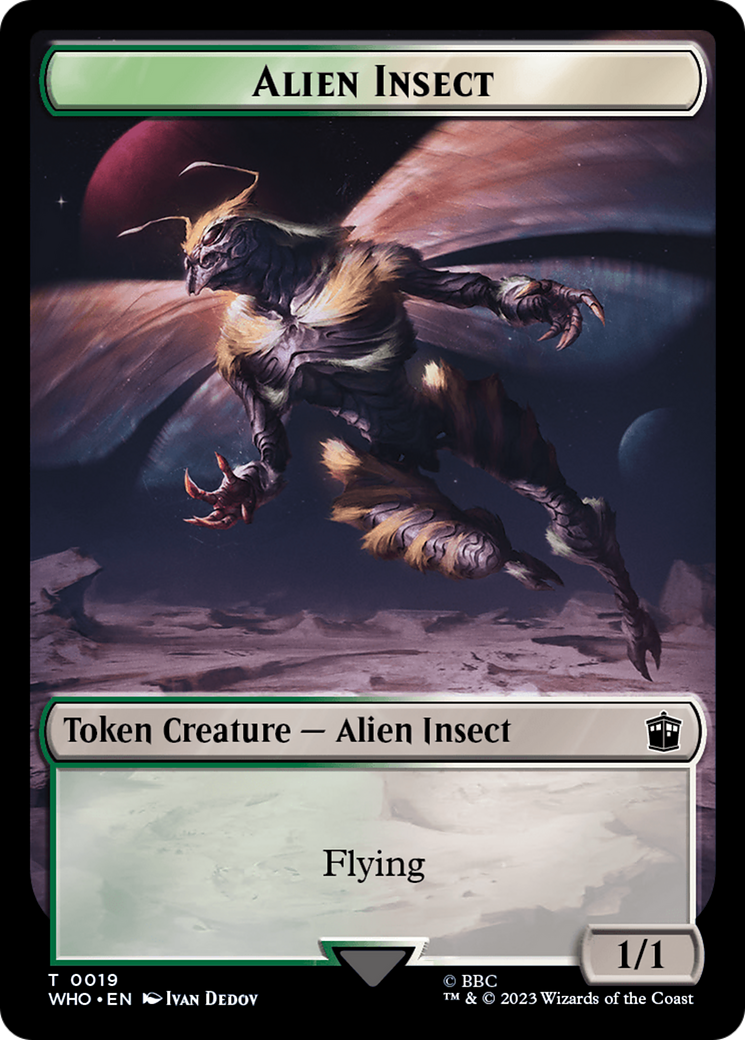 Mutant // Alien Insect Double-Sided Token [Doctor Who Tokens] | Deep Dive Games St. Marys