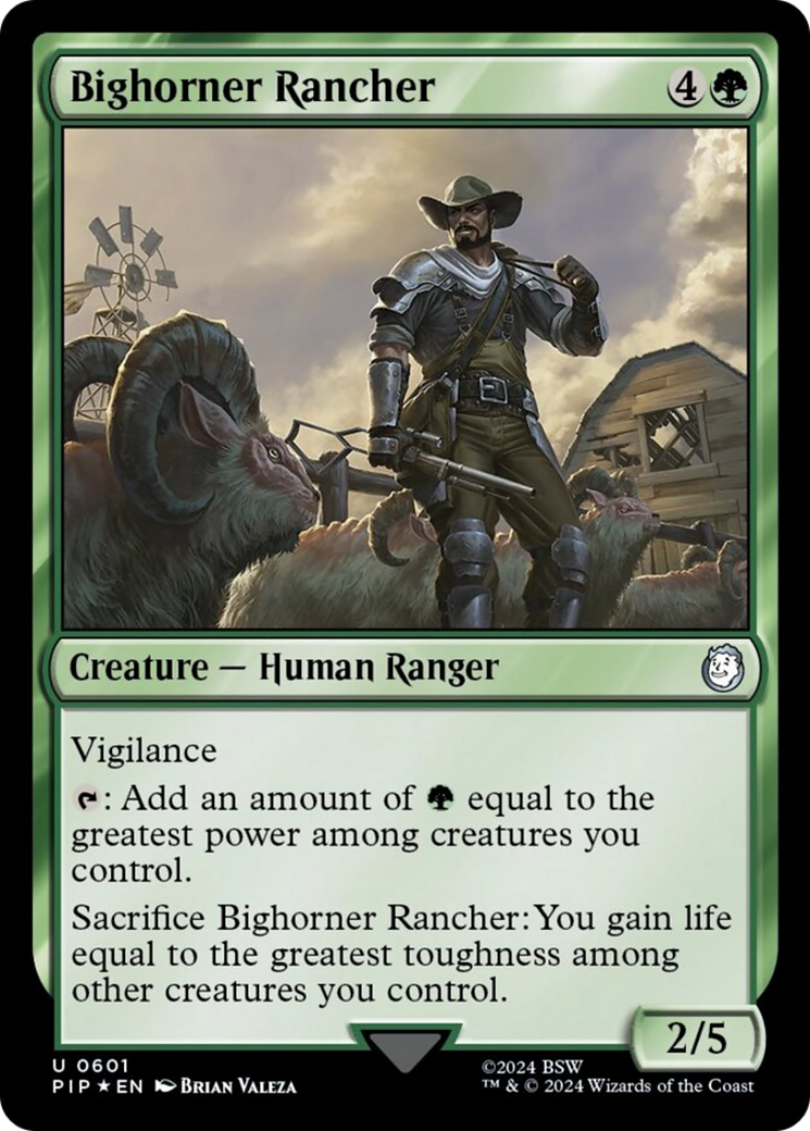 Bighorner Rancher (Surge Foil) [Fallout] | Deep Dive Games St. Marys