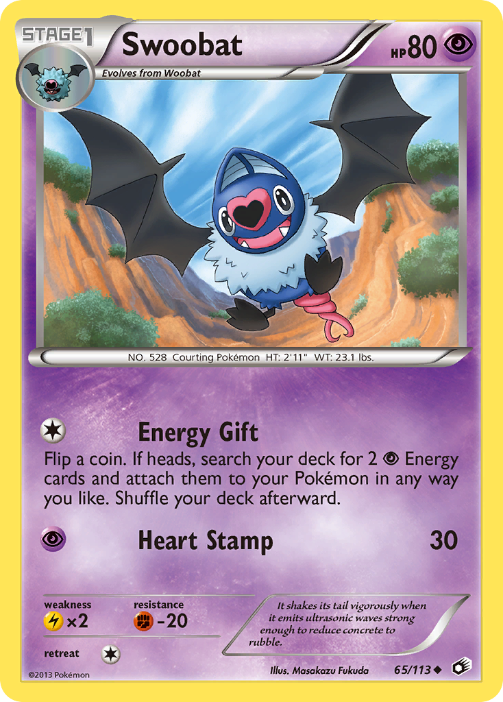 Swoobat (65/113) [Black & White: Legendary Treasures] | Deep Dive Games St. Marys