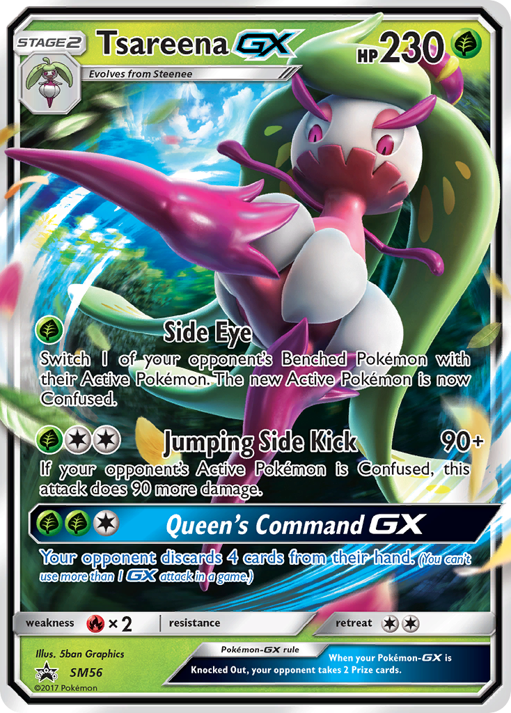 Tsareena GX (SM56) [Sun & Moon: Black Star Promos] | Deep Dive Games St. Marys