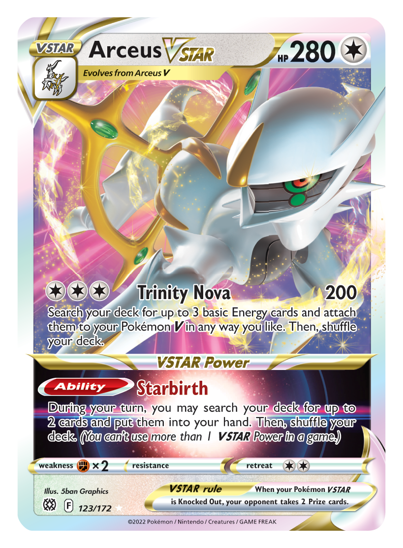 Arceus VSTAR (123/172) (Jumbo Card) [Sword & Shield: Brilliant Stars] | Deep Dive Games St. Marys