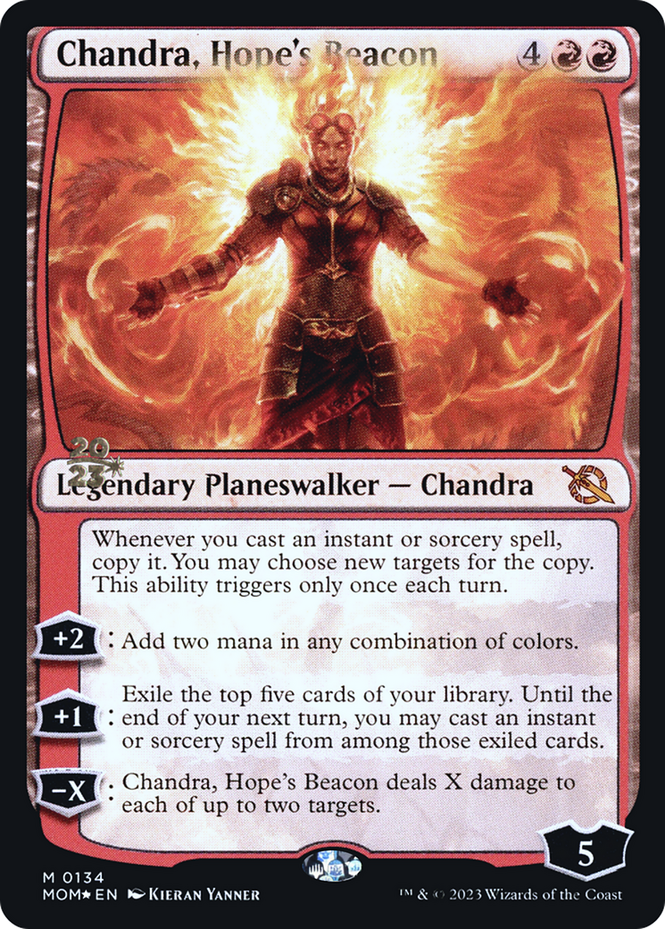 Chandra, Hope's Beacon [March of the Machine Prerelease Promos] | Deep Dive Games St. Marys