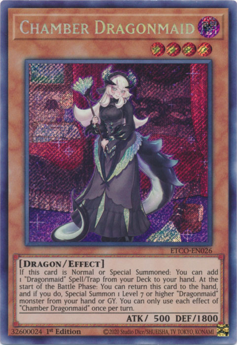 Chamber Dragonmaid [ETCO-EN026] Secret Rare | Deep Dive Games St. Marys