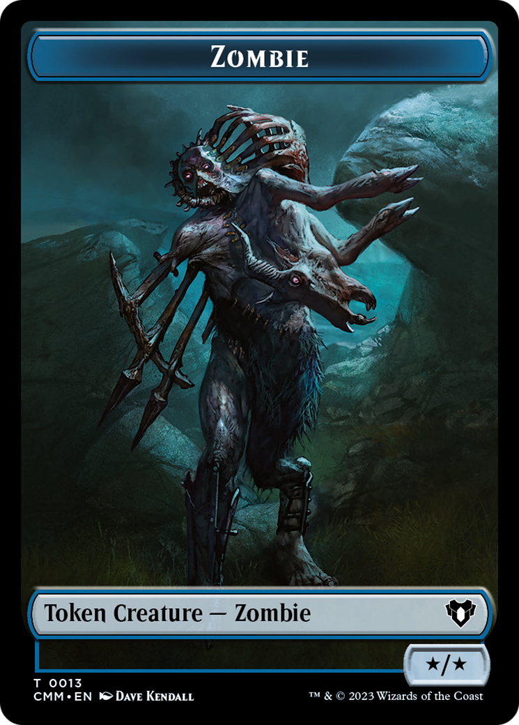 Zombie Token (13) [Commander Masters Tokens] | Deep Dive Games St. Marys