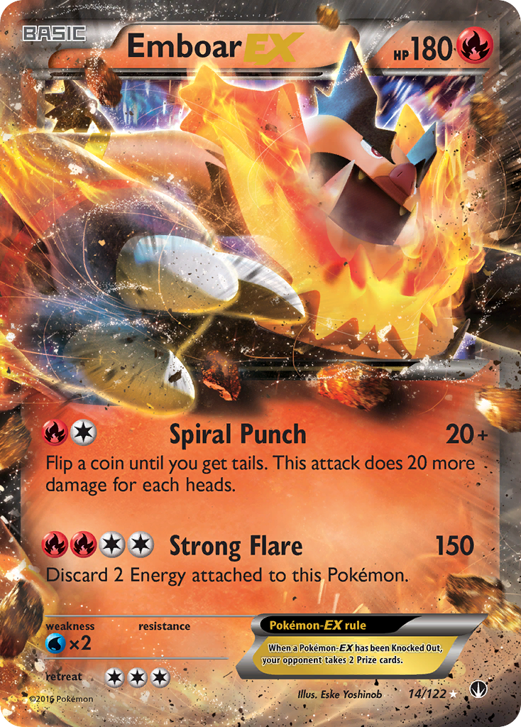 Emboar EX (14/122) [XY: BREAKpoint] | Deep Dive Games St. Marys