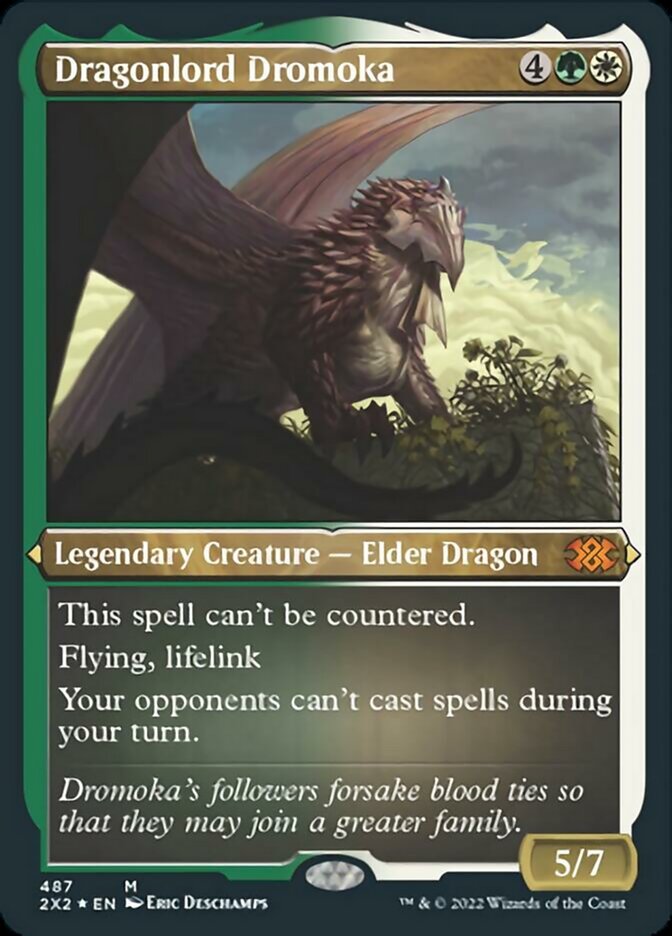 Dragonlord Dromoka (Foil Etched) [Double Masters 2022] | Deep Dive Games St. Marys