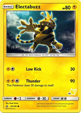 Electabuzz (43/156) (Pikachu Stamp #41) [Battle Academy 2020] | Deep Dive Games St. Marys