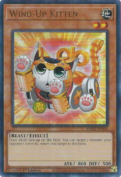 Wind-Up Kitten [MAZE-EN041] Ultra Rare | Deep Dive Games St. Marys