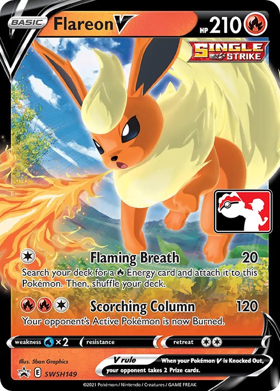 Flareon V (SWSH149) [Prize Pack Series One] | Deep Dive Games St. Marys