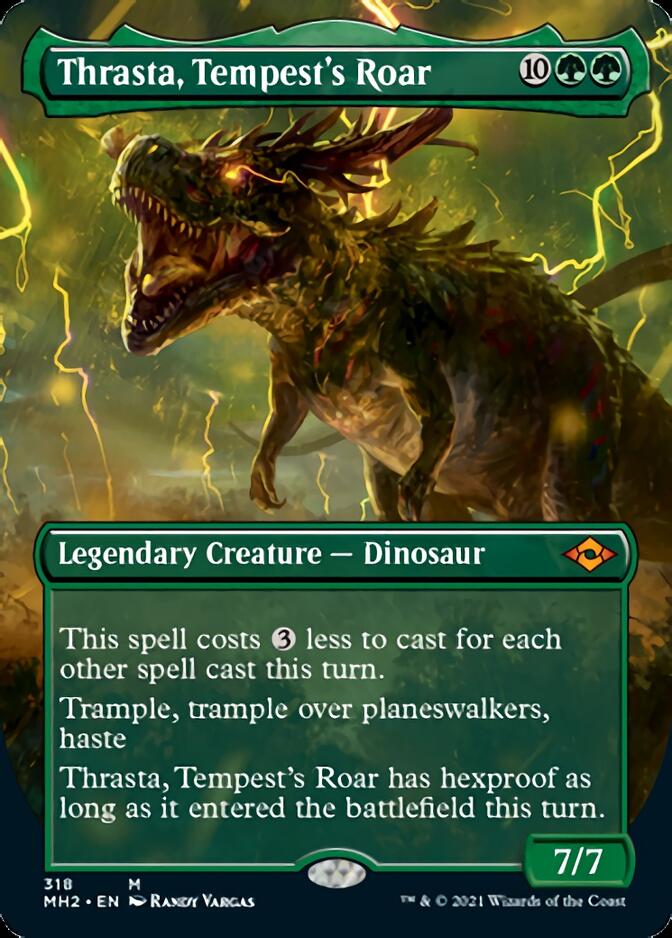 Thrasta, Tempest's Roar (Borderless Alternate Art) [Modern Horizons 2] | Deep Dive Games St. Marys