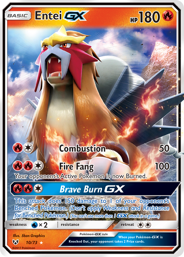 Entei GX (10/73) [Sun & Moon: Shining Legends] | Deep Dive Games St. Marys