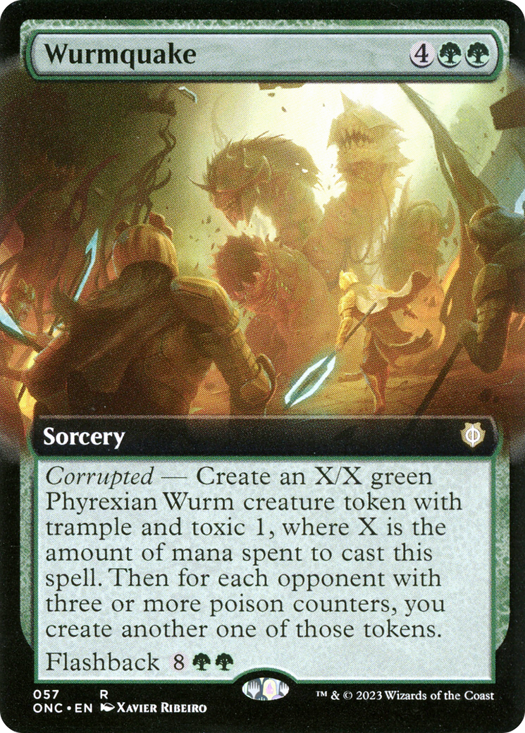 Wurmquake (Extended Art) [Phyrexia: All Will Be One Commander] | Deep Dive Games St. Marys