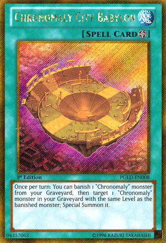 Chronomaly City Babylon [PGLD-EN008] Gold Secret Rare | Deep Dive Games St. Marys