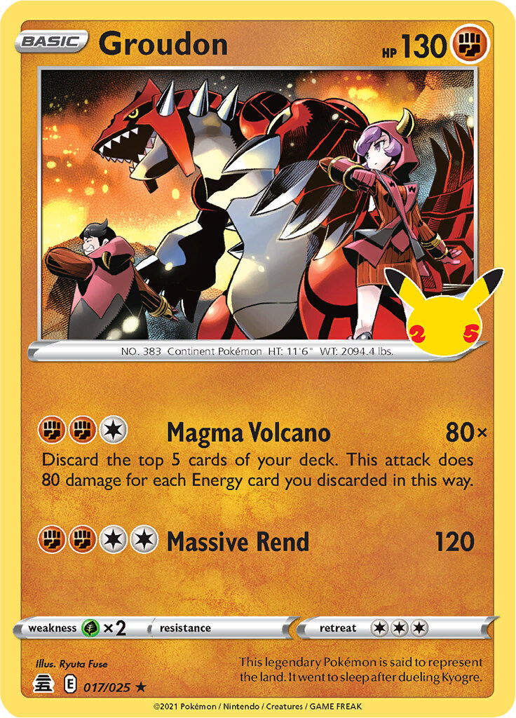 Groudon (017/025) [Celebrations: 25th Anniversary] | Deep Dive Games St. Marys