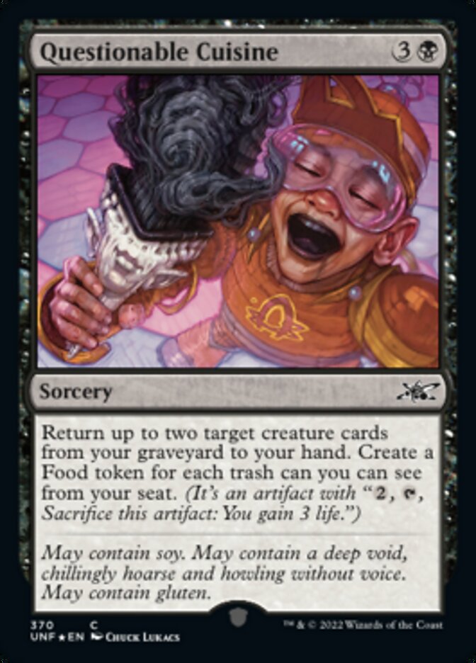 Questionable Cuisine (Galaxy Foil) [Unfinity] | Deep Dive Games St. Marys