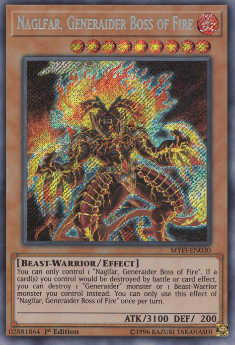 Naglfar, Generaider Boss of Fire [MYFI-EN030] Secret Rare | Deep Dive Games St. Marys