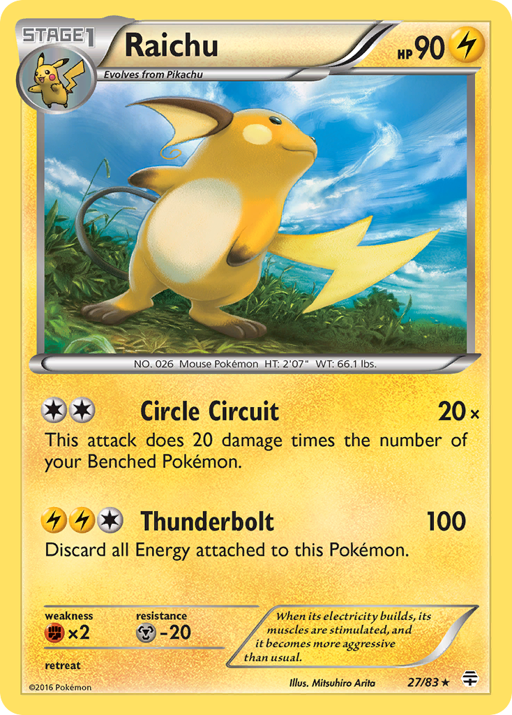 Raichu (27/83) [XY: Generations] | Deep Dive Games St. Marys