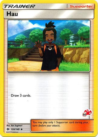 Hau (120/149) (Charizard Stamp #52) [Battle Academy 2020] | Deep Dive Games St. Marys