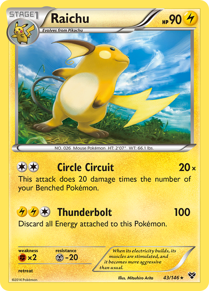 Raichu (43/146) [XY: Base Set] | Deep Dive Games St. Marys