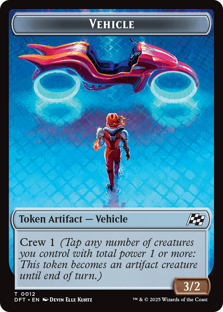 Emblem - Chandra, Spark Hunter // Vehicle Double-Sided Token [Aetherdrift Tokens] | Deep Dive Games St. Marys