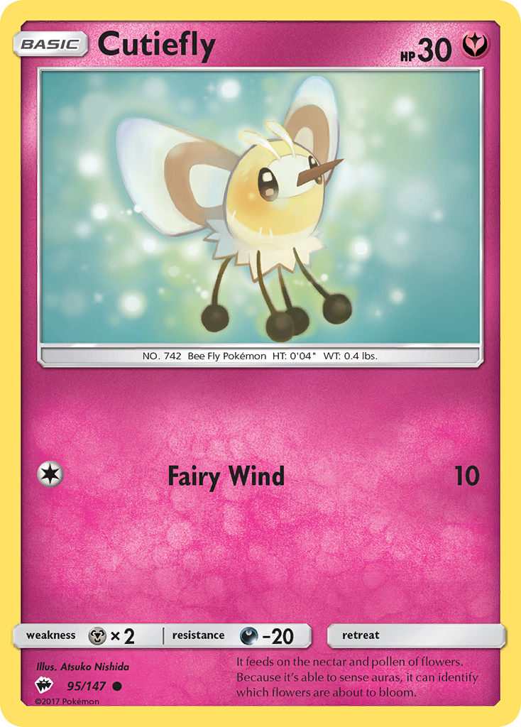 Cutiefly (95/147) [Sun & Moon: Burning Shadows] | Deep Dive Games St. Marys