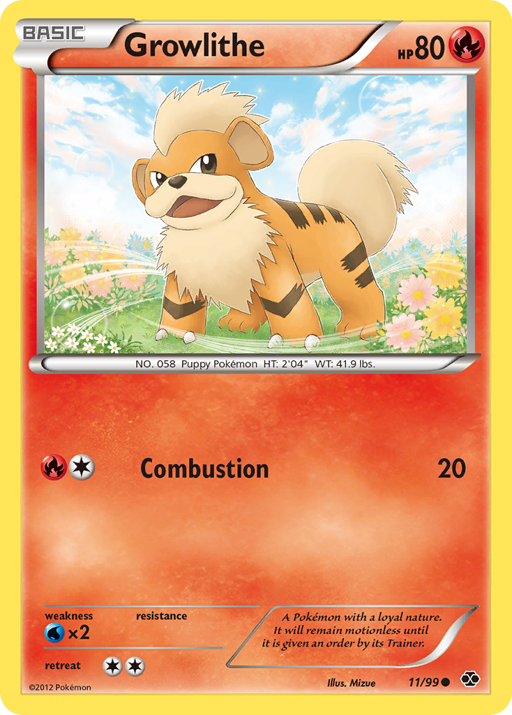 Growlithe (11/99) [Black & White: Next Destinies] | Deep Dive Games St. Marys