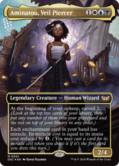 Aminatou, Veil Piercer (Borderless) [Duskmourn: House of Horror Commander] | Deep Dive Games St. Marys