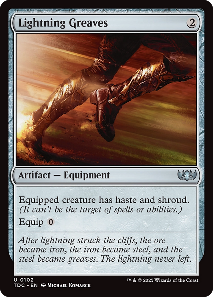Lightning Greaves [Tarkir: Dragonstorm Commander] | Deep Dive Games St. Marys