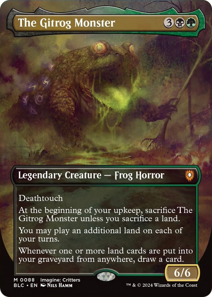 The Gitrog Monster (Borderless) [Bloomburrow Commander] | Deep Dive Games St. Marys