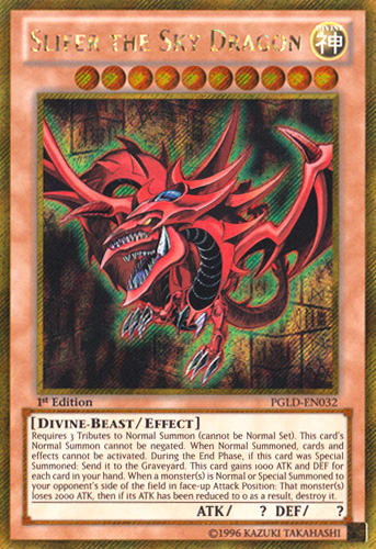 Slifer the Sky Dragon [PGLD-EN032] Gold Secret Rare | Deep Dive Games St. Marys