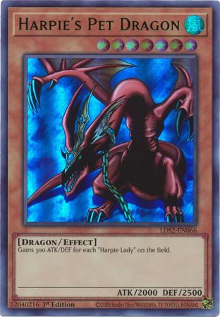 Harpie's Pet Dragon (Green) [LDS2-EN066] Ultra Rare | Deep Dive Games St. Marys