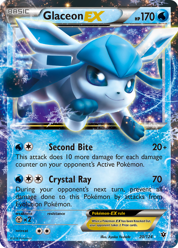 Glaceon EX (20/124) [XY: Fates Collide] | Deep Dive Games St. Marys