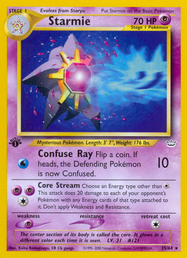 Starmie (25/64) [Neo Revelation 1st Edition] | Deep Dive Games St. Marys