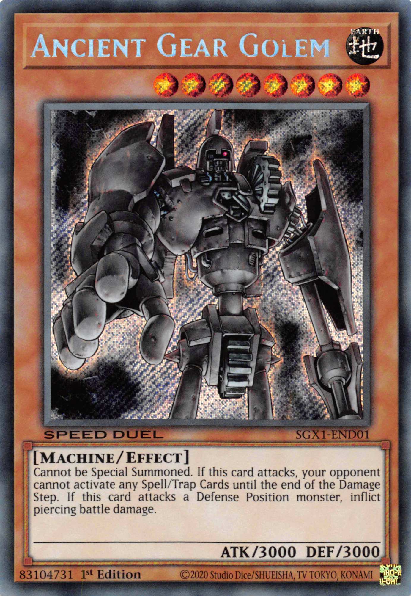 Ancient Gear Golem [SGX1-END01] Secret Rare | Deep Dive Games St. Marys