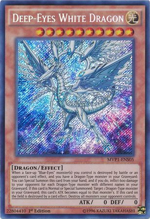 Deep-Eyes White Dragon [MVP1-ENS05] Secret Rare | Deep Dive Games St. Marys