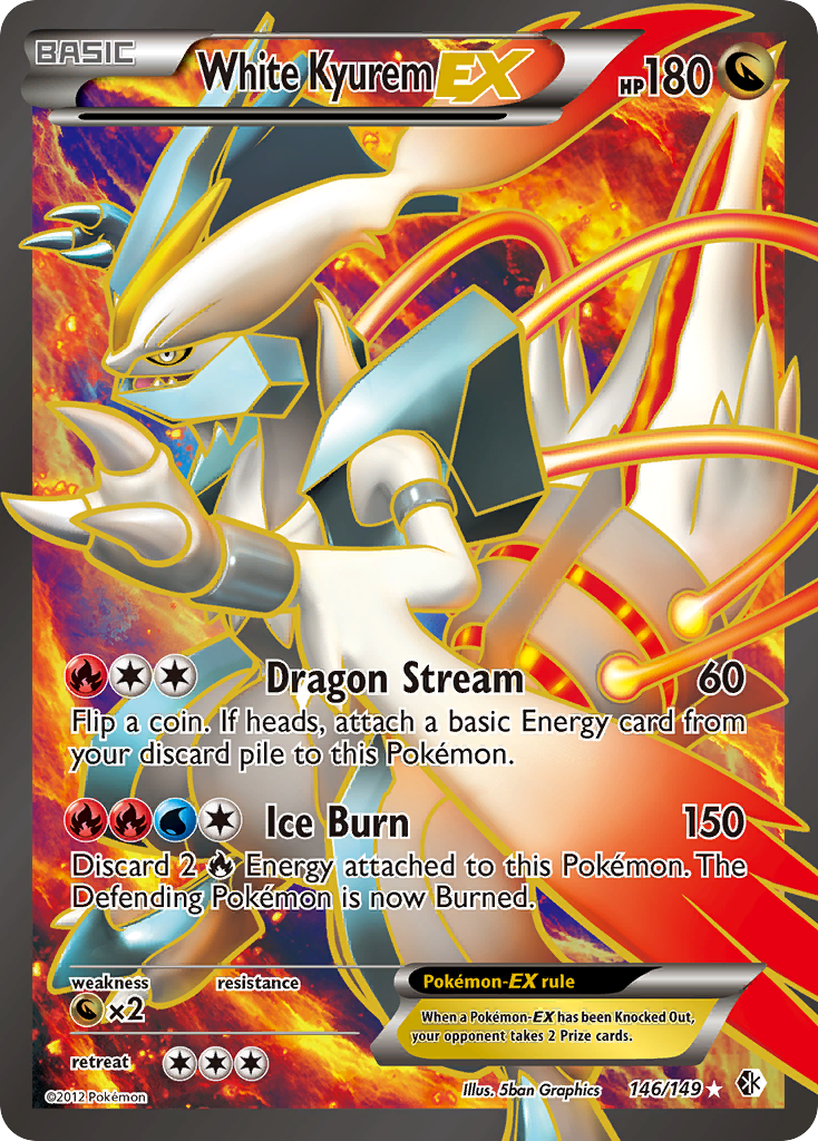 White Kyurem EX (146/149) [Black & White: Boundaries Crossed] | Deep Dive Games St. Marys