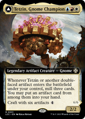 Tetzin, Gnome Champion // The Golden-Gear Colossus (Extended Art) [The Lost Caverns of Ixalan Commander] | Deep Dive Games St. Marys