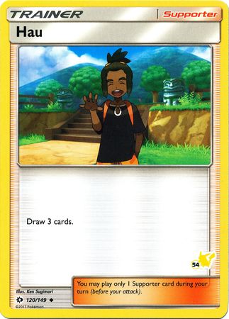 Hau (120/149) (Pikachu Stamp #54) [Battle Academy 2020] | Deep Dive Games St. Marys