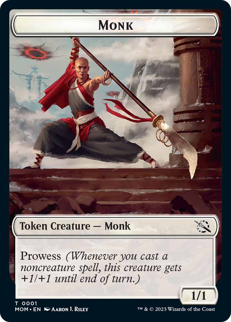 Monk // Kraken Double-Sided Token [March of the Machine Tokens] | Deep Dive Games St. Marys