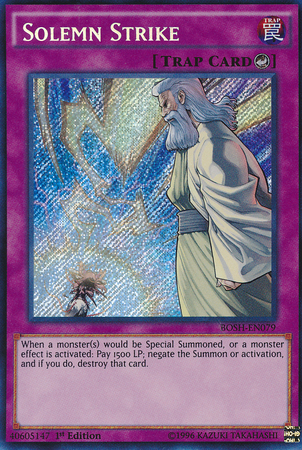 Solemn Strike [BOSH-EN079] Secret Rare | Deep Dive Games St. Marys
