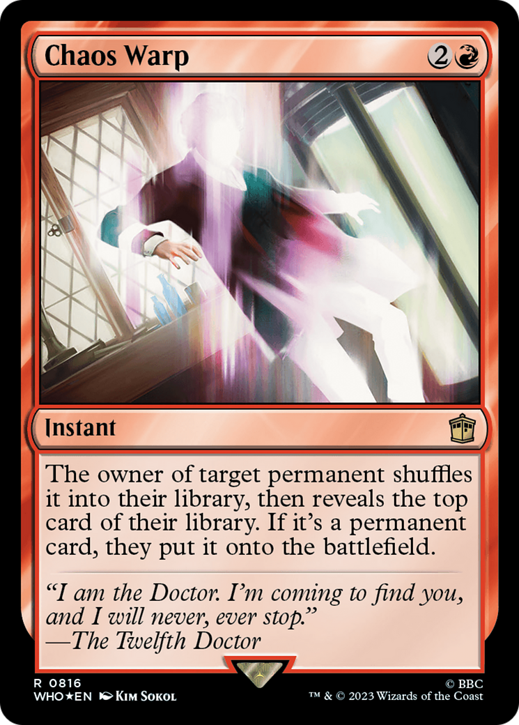 Chaos Warp (Surge Foil) [Doctor Who] | Deep Dive Games St. Marys