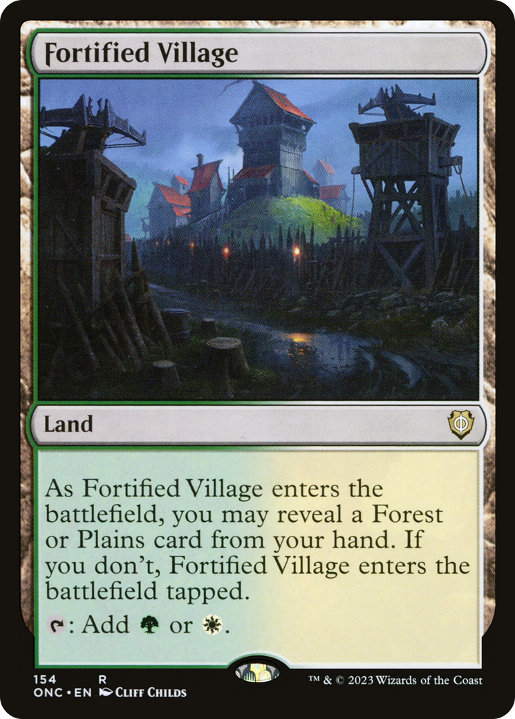 Fortified Village [Phyrexia: All Will Be One Commander] | Deep Dive Games St. Marys