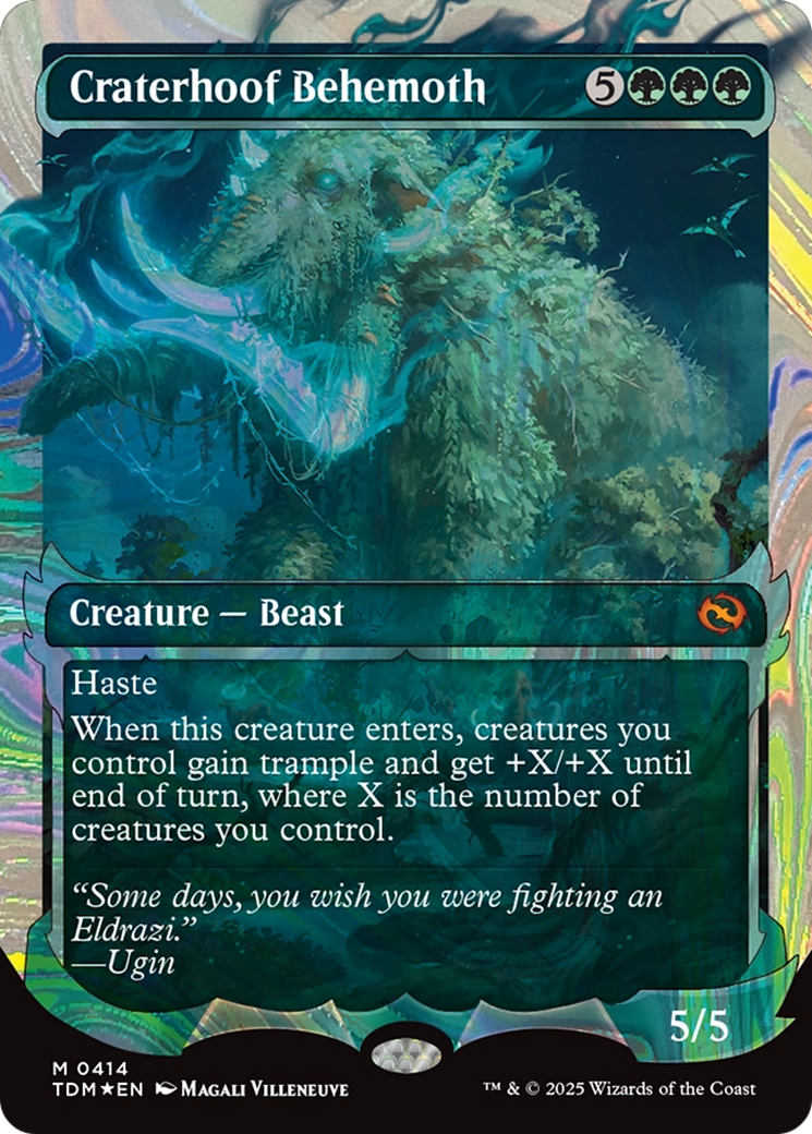 Craterhoof Behemoth (Showcase) (Halo Foil) [Tarkir: Dragonstorm] | Deep Dive Games St. Marys