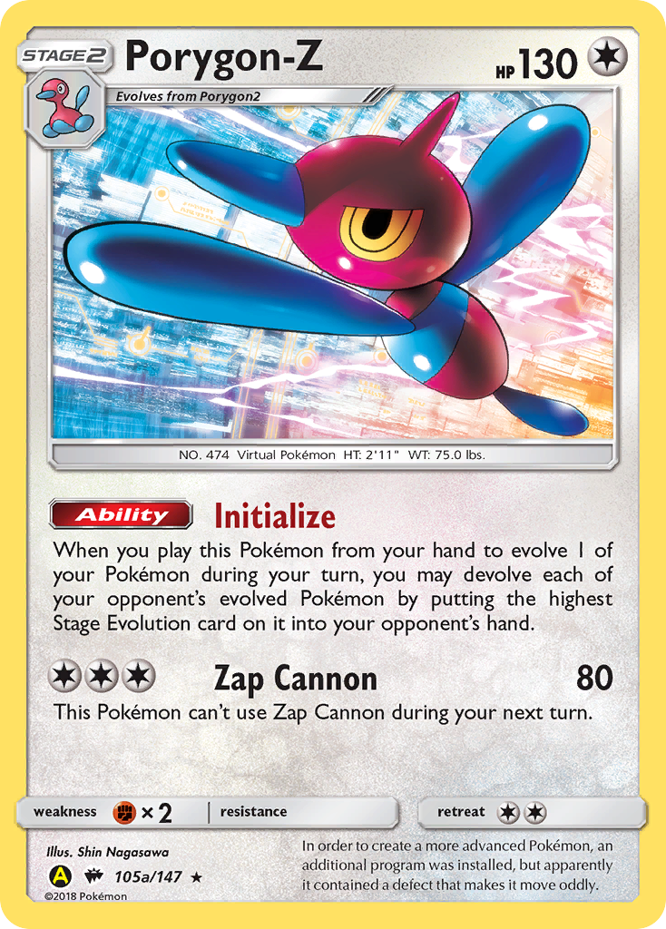 Porygon-Z (105a/147) (Alternate Art Promo) [Sun & Moon: Burning Shadows] | Deep Dive Games St. Marys