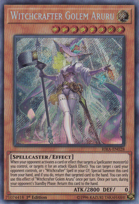 Witchcrafter Golem Aruru [RIRA-EN028] Secret Rare | Deep Dive Games St. Marys