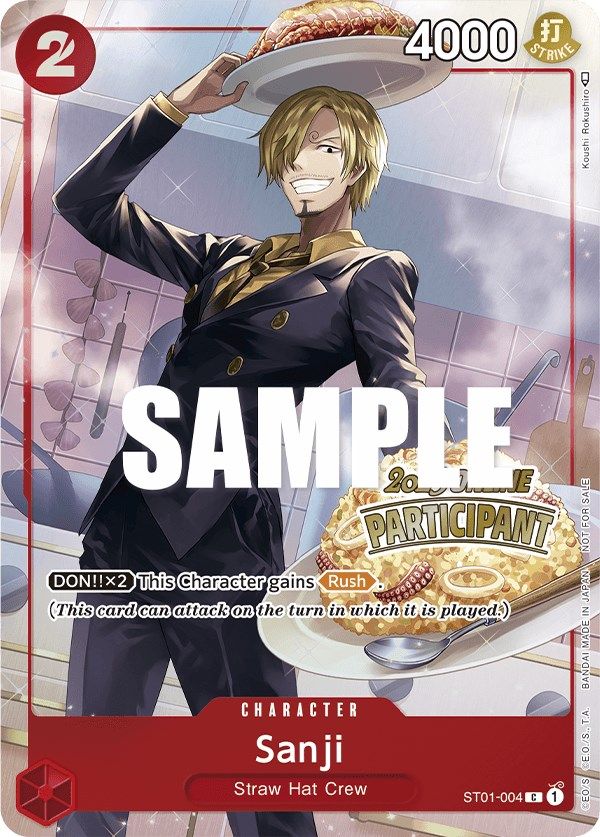 Sanji (Online Regional 2023) [Participant] [One Piece Promotion Cards] | Deep Dive Games St. Marys